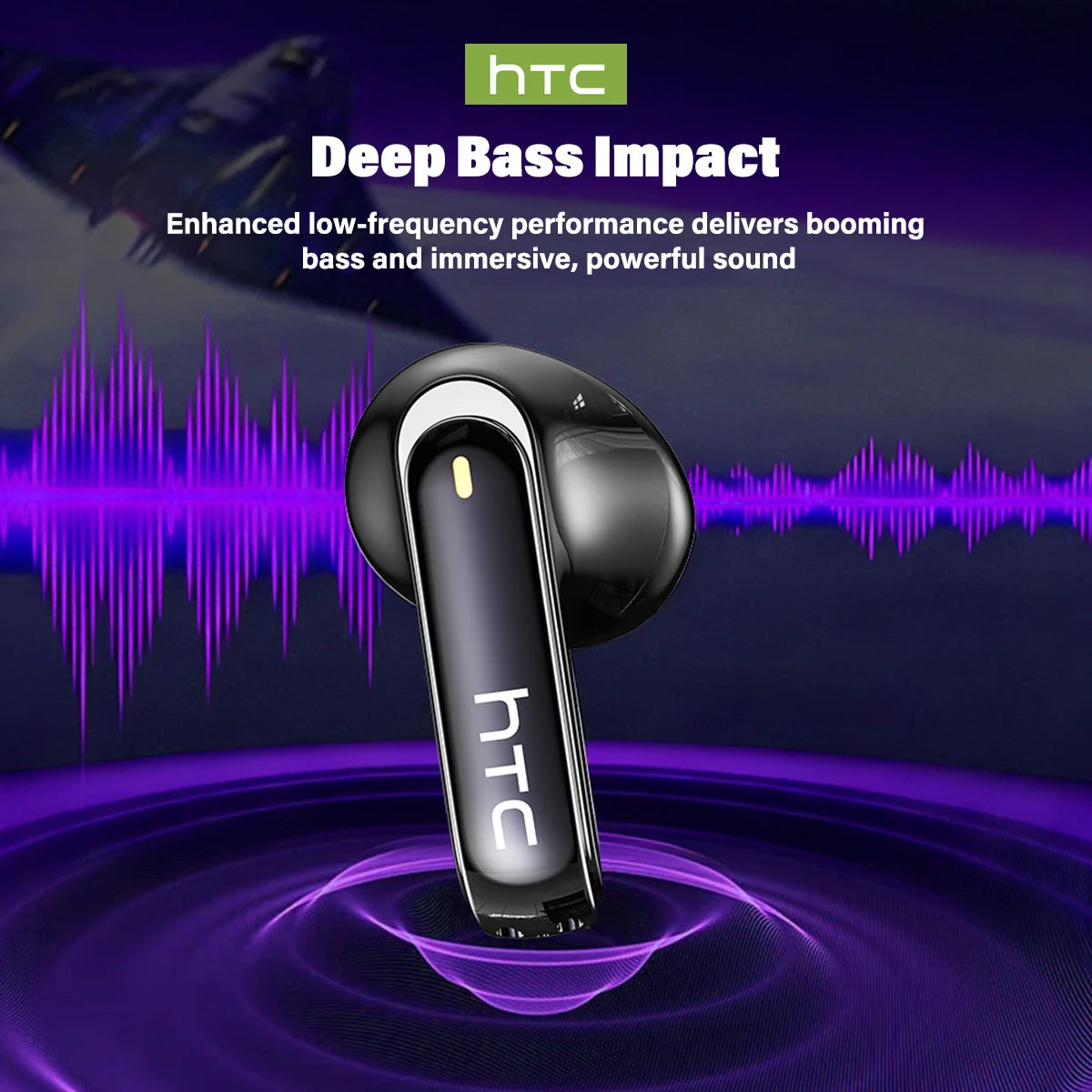 HTC NE70 Wireless Earbuds Active Noise Cancellation 30H Battery LCD