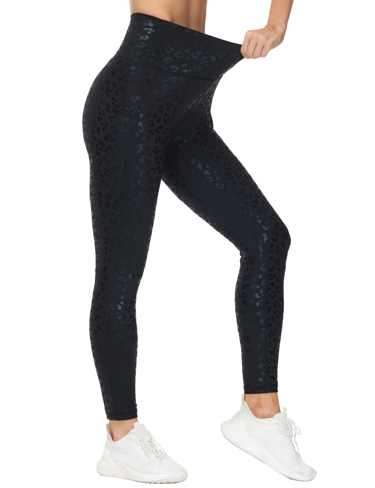 The Gym People Women Cross Waist Tummy Control Yoga Leggings