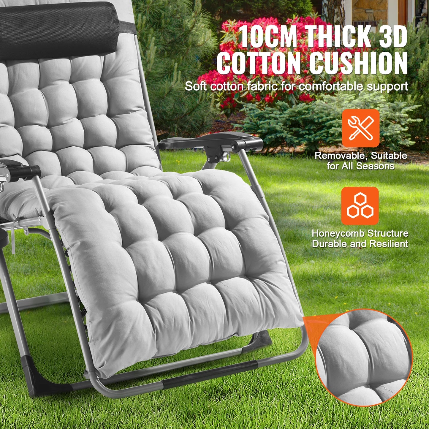 SucceBuy Zero Gravity Adjustable Recliner Lounge Chair With Cup Holder