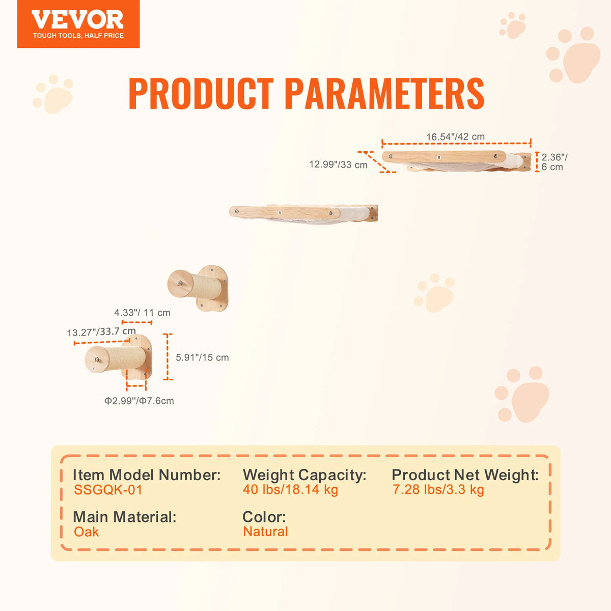 Succebuy Double Wall Mounted Cat Shelves With Perches And Hammocks